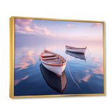 Dinghy Boat Tranquility Pastel Sunset - Boat Canvas Wall Art