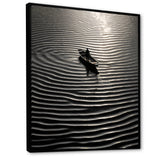 Nautical Serenity In Black And White - Boat Canvas Wall Art