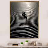 Nautical Serenity In Black And White - Boat Canvas Wall Art