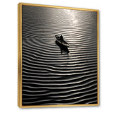 Nautical Serenity In Black And White - Boat Canvas Wall Art