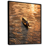 Nautical Serenity Dinghy Golden Hour - Boat Canvas Wall Art