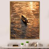Nautical Serenity Dinghy Golden Hour - Boat Canvas Wall Art