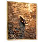 Nautical Serenity Dinghy Golden Hour - Boat Canvas Wall Art