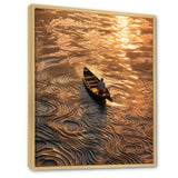 Nautical Serenity Dinghy Golden Hour - Boat Canvas Wall Art