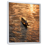 Nautical Serenity Dinghy Golden Hour - Boat Canvas Wall Art