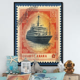 Vintage Postal Stamp RMS Titanic - Boat Canvas Wall Art