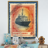 Vintage Postal Stamp RMS Titanic - Boat Canvas Wall Art