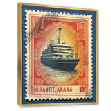Vintage Postal Stamp RMS Titanic - Boat Canvas Wall Art
