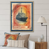 Vintage Postal Stamp RMS Titanic - Boat Canvas Wall Art