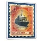 Vintage Postal Stamp RMS Titanic - Boat Canvas Wall Art