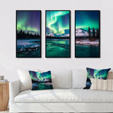 Northern Lights In Stunning Arctic Mountains I - Multi-Panels