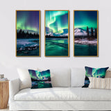 Northern Lights In Stunning Arctic Mountains I - Multi-Panels