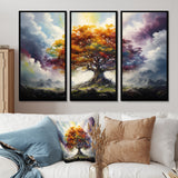 Tree Of Life All Seasons II - Split Panel Canvas Art