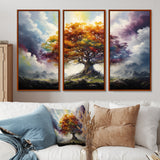 Tree Of Life All Seasons II - Split Panel Canvas Art