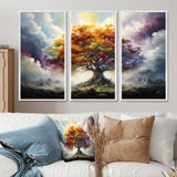 Tree Of Life All Seasons II - Split Panel Canvas Art