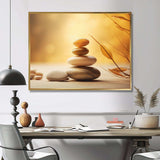 Zen Serenity Cairn Sculpture Balance I - Spiritual Canvas Wall Art