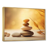 Zen Serenity Cairn Sculpture Balance I - Spiritual Canvas Wall Art