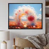 Translucent Floral Rainbow of Love - Classic Cars Canvas Wall Art