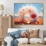 Translucent Floral Rainbow of Love - Classic Cars Canvas Wall Art