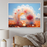 Translucent Floral Rainbow of Love - Classic Cars Canvas Wall Art
