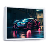 Futuristic Bugatti Sports Car - Cars Race Car Canvas Wall Art