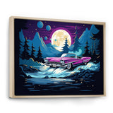 Elegant Design Of Red Vintage Car 1950s - Cars Retro Canvas Wall Art