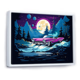 Elegant Design Of Red Vintage Car 1950s - Cars Retro Canvas Wall Art