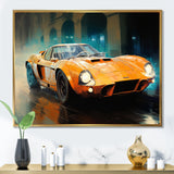 Grand Prix Retro Sports Car - Classic Cars Canvas Wall Art