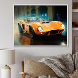 Grand Prix Retro Sports Car - Classic Cars Canvas Wall Art