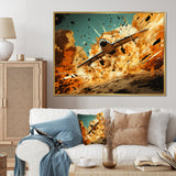 Airplane Taking Off In Full Action - Plane Canvas Wall Art