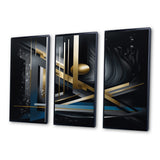 Minimal Tech Blue Gold Core - Multi-Panels