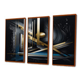 Minimal Tech Blue Gold Core - Multi-Panels