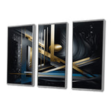 Minimal Tech Blue Gold Core - Multi-Panels