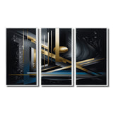 Minimal Tech Blue Gold Core - Multi-Panels