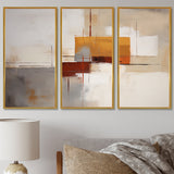 Deconstructed Orange Gray - Multi-Panels