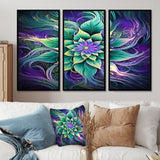 Vibrant Green Future Flower - Multi-Panels