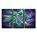Vibrant Green Future Flower - Multi-Panels