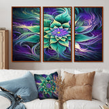 Vibrant Green Future Flower - Multi-Panels