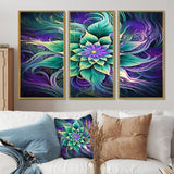 Vibrant Green Future Flower - Multi-Panels