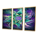 Vibrant Green Future Flower - Multi-Panels
