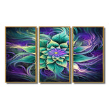 Vibrant Green Future Flower - Multi-Panels