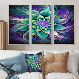 Vibrant Green Future Flower - Multi-Panels