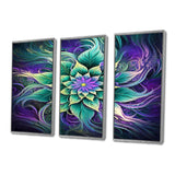 Vibrant Green Future Flower - Multi-Panels