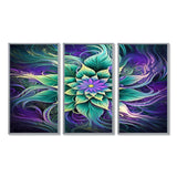 Vibrant Green Future Flower - Multi-Panels