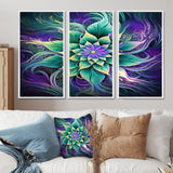 Vibrant Green Future Flower - Multi-Panels