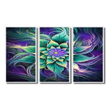 Vibrant Green Future Flower - Multi-Panels