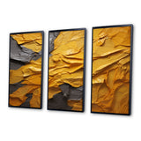 Vibrant Solstice Mustard Yellow - 3-Piece Canvas Wall Art