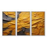 Vibrant Solstice Mustard Yellow - 3-Piece Canvas Wall Art