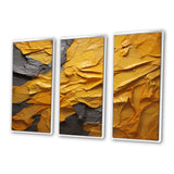 Vibrant Solstice Mustard Yellow - 3-Piece Canvas Wall Art