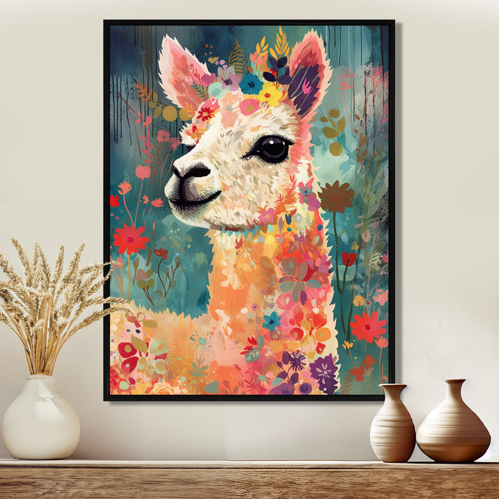 Smiling Flower Alpaca - Alpaca Wall Decor